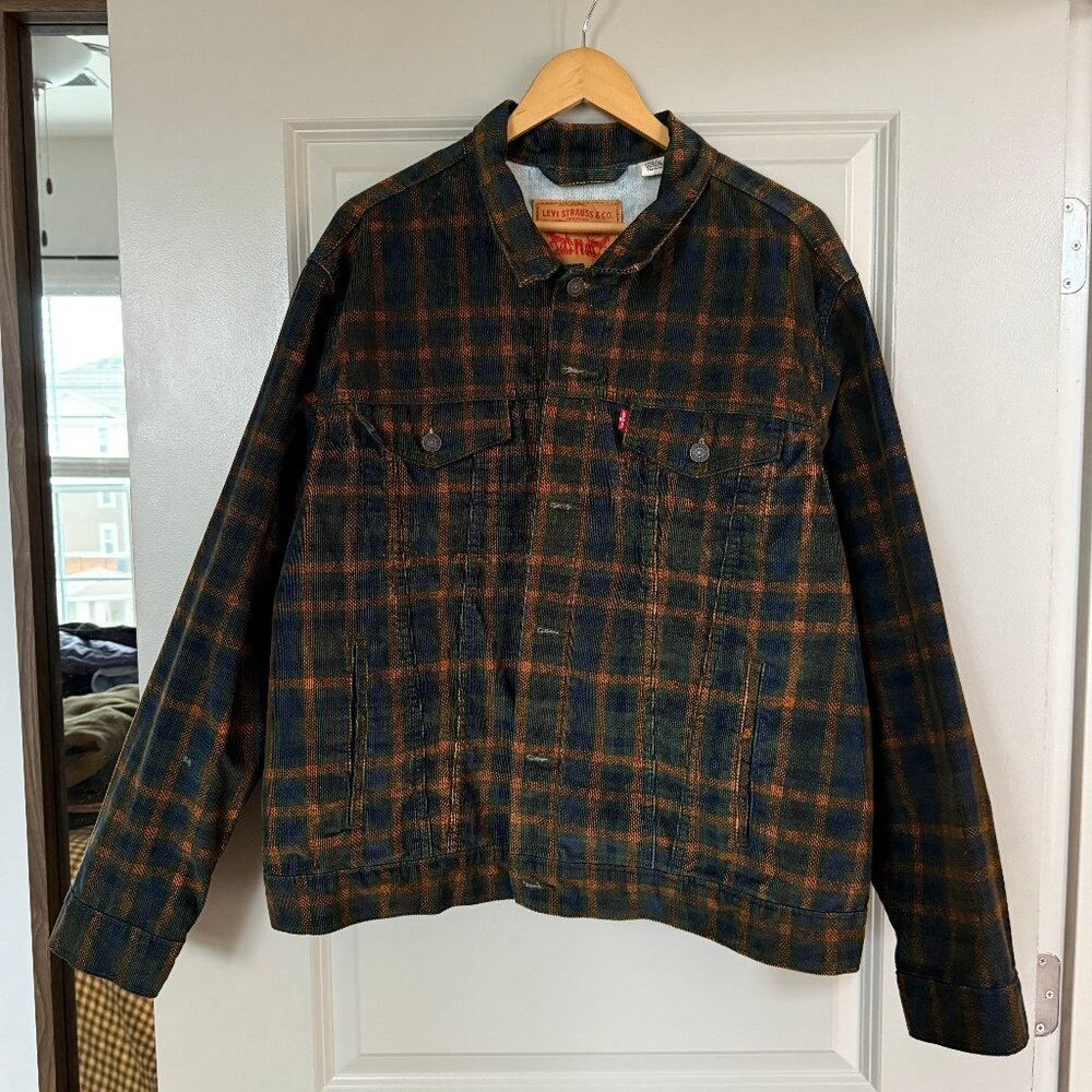 Levi’s Plaid Sherpa-Lined Trucker Jacket - Size XL